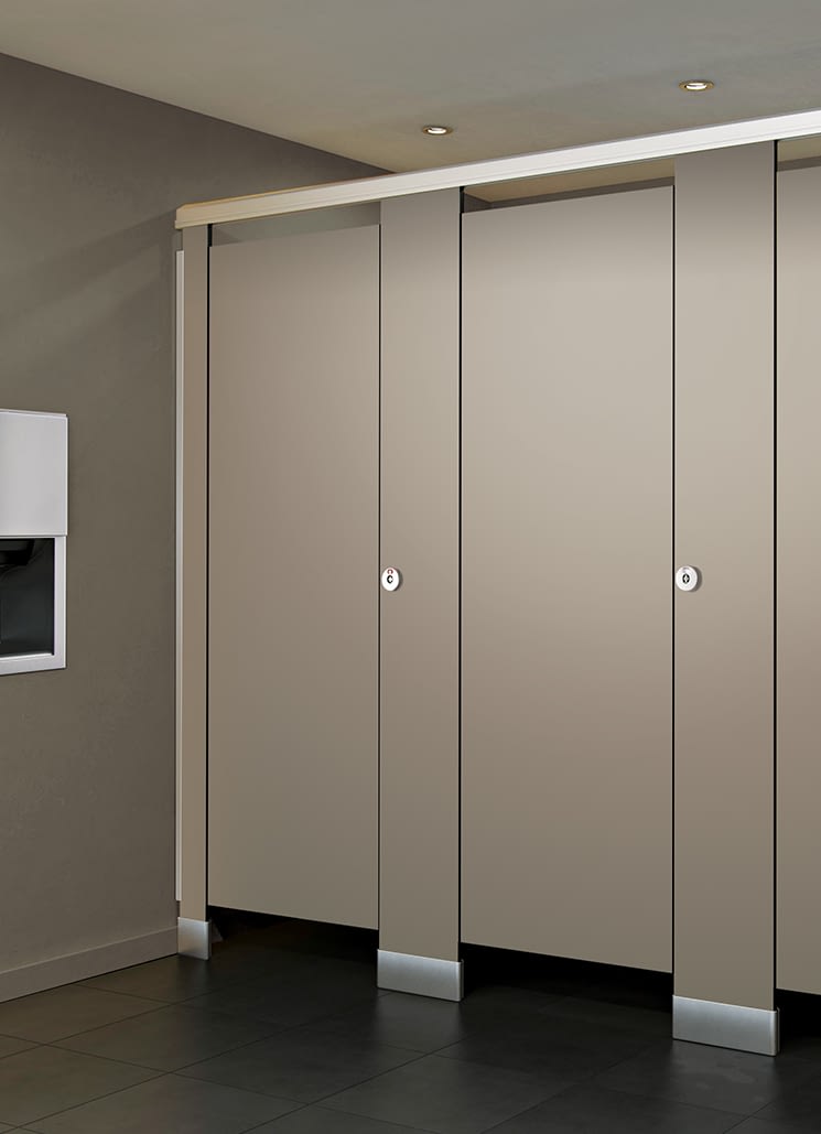 Black core phenolic bathroom stalls