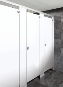 Powder coated steel toilet partitions