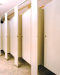 Powder coated steel toilet partitions