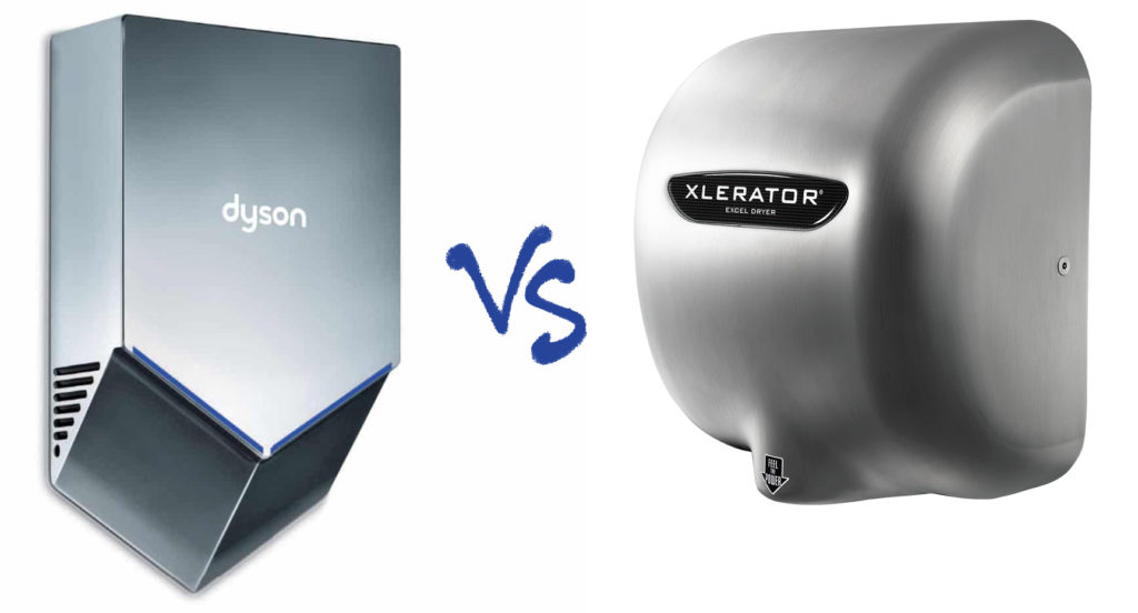 Dyson versus Excel XLERATOR hand Dryers 