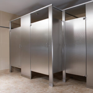 stainless steel restroom stalls