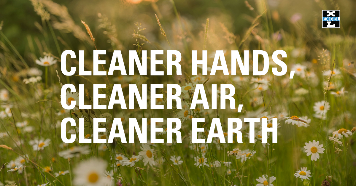 Excel hand dryers provide cleaner hands, cleaner air, and a cleaner earth.